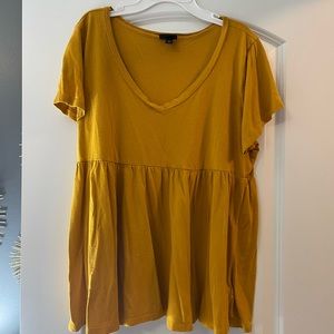 mustard yellow blouse